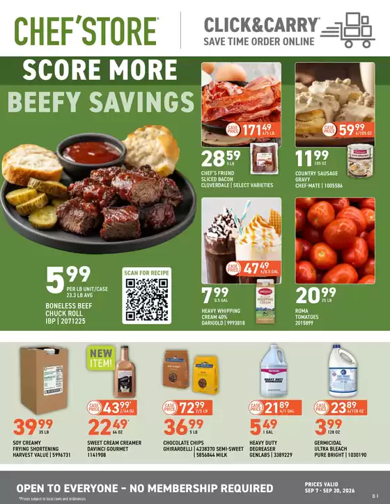 Chef'Store catalogue in Woodbridge CA | Great discounts on selected products | 2026-09-07T00:00:00.000Z - 2026-09-20T00:00:00.000Z