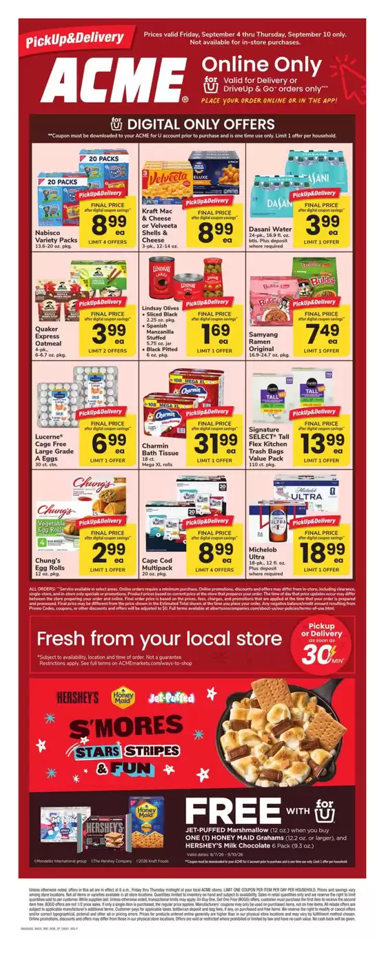 ACME catalogue in Greenvale NY | Acme Markets - SP | 2026-09-04T00:00:00.000Z - 2026-09-10T00:00:00.000Z