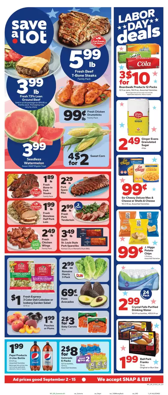 Save a Lot catalogue in Buffalo OH | Great discounts on selected products | 2026-09-02T00:00:00.000Z - 2026-09-08T00:00:00.000Z