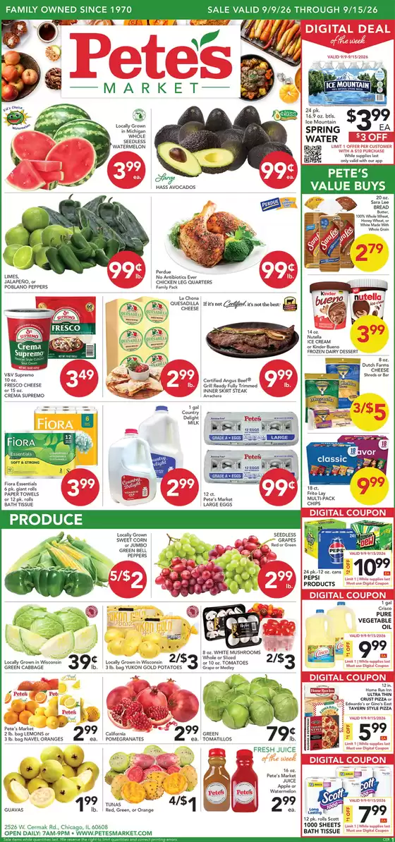 Pete's Fresh Market catalogue | Wide range of offers | 2026-09-09T00:00:00.000Z - 2026-09-15T00:00:00.000Z