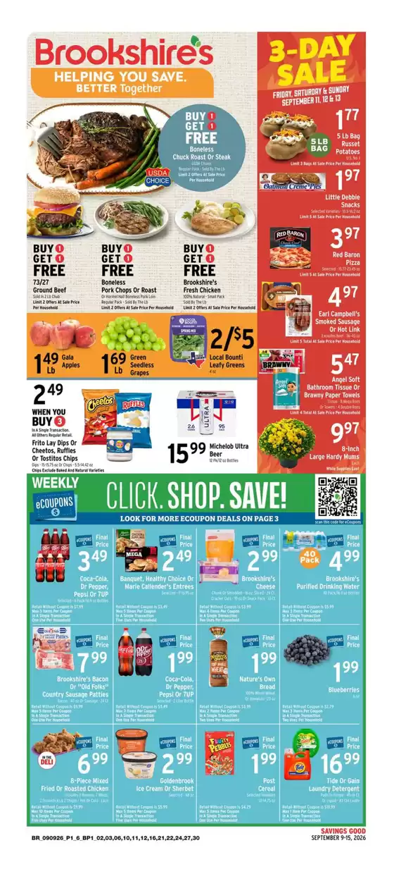 Brookshire's catalogue | Offers for bargain hunters | 2026-09-09T00:00:00.000Z - 2026-09-15T00:00:00.000Z