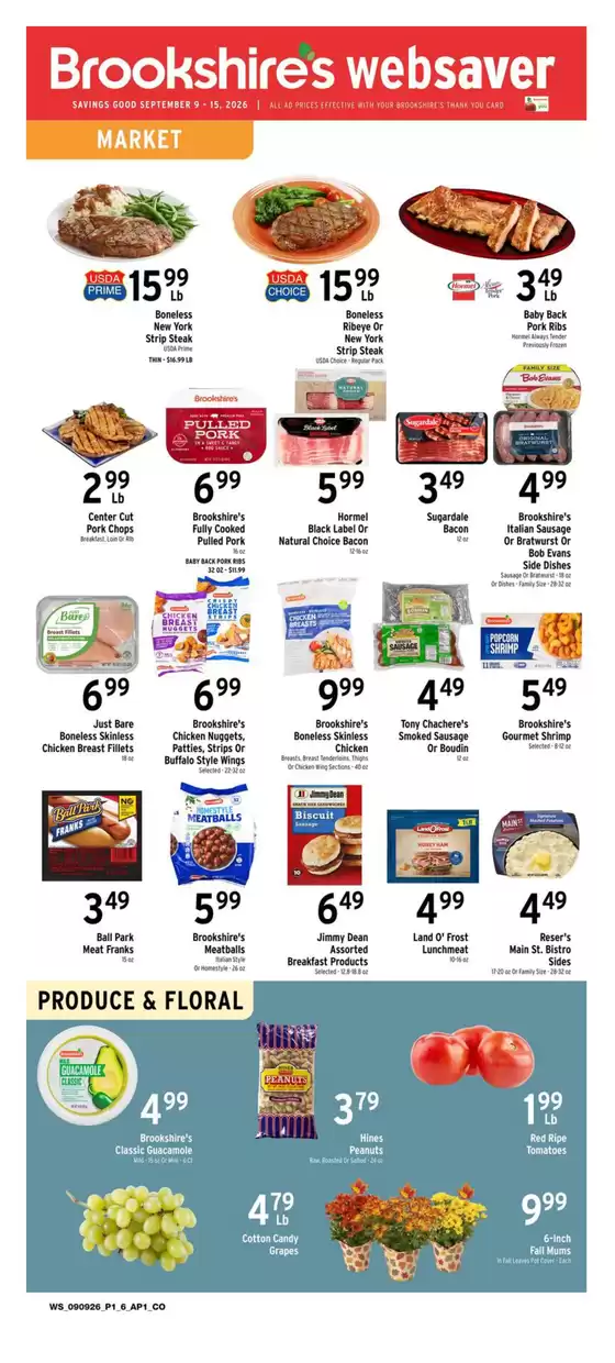 Brookshire's catalogue | Discover attractive offers | 2026-09-09T00:00:00.000Z - 2026-09-15T00:00:00.000Z