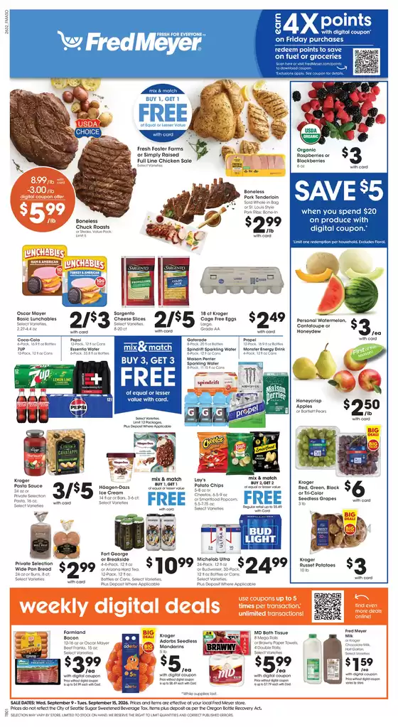 Fred Meyer catalogue | Current bargains and offers | 2026-09-09T00:00:00.000Z - 2026-09-15T00:00:00.000Z