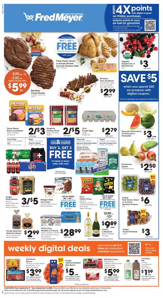 Fred Meyer catalogue in Coeur D Alene ID | Our best bargains | 2026-09-09T00:00:00.000Z - 2026-09-15T00:00:00.000Z