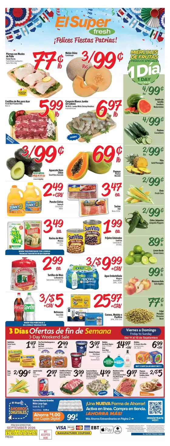 El Super catalogue | Current special promotions | 2026-09-09T00:00:00.000Z - 2026-09-15T00:00:00.000Z