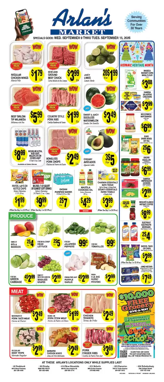 Arlan's Market catalogue | Arlan's Market weekly ad | 2026-09-09T00:00:00.000Z - 2026-09-15T00:00:00.000Z