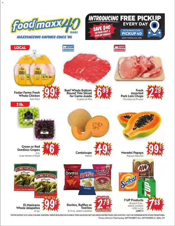 Foodmaxx catalogue | Exclusive deals for our customers | 2026-09-09T00:00:00.000Z - 2026-09-22T00:00:00.000Z