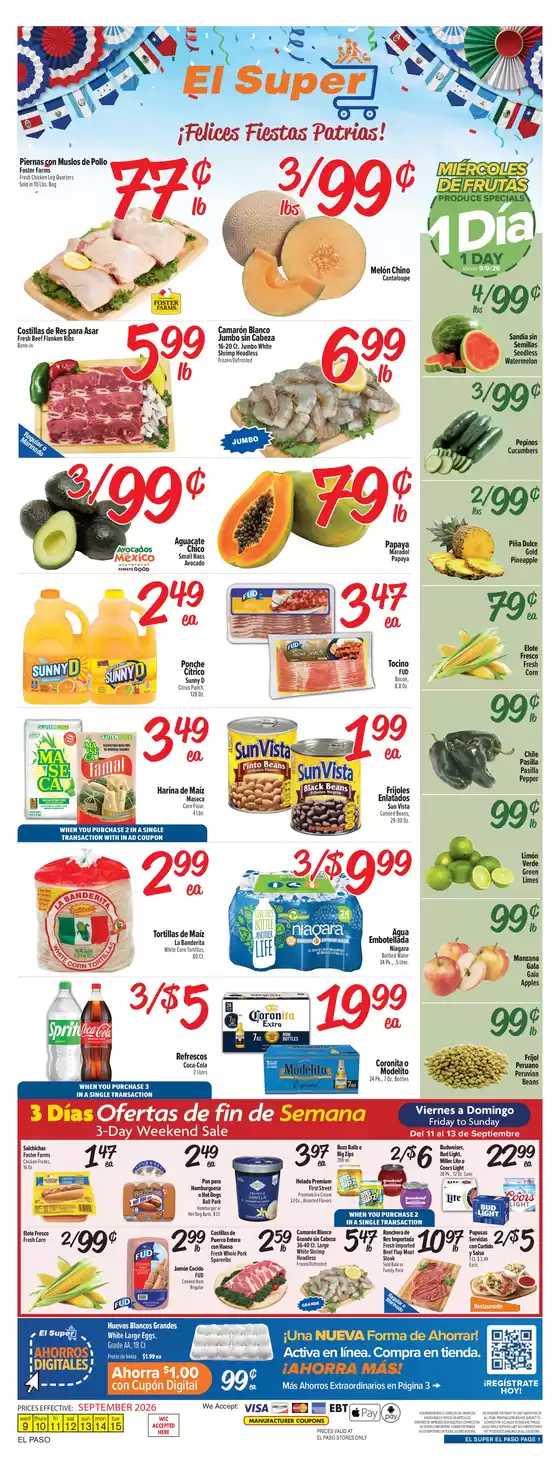 El Super catalogue | Top offers for smart savers | 2026-09-09T00:00:00.000Z - 2026-09-15T00:00:00.000Z