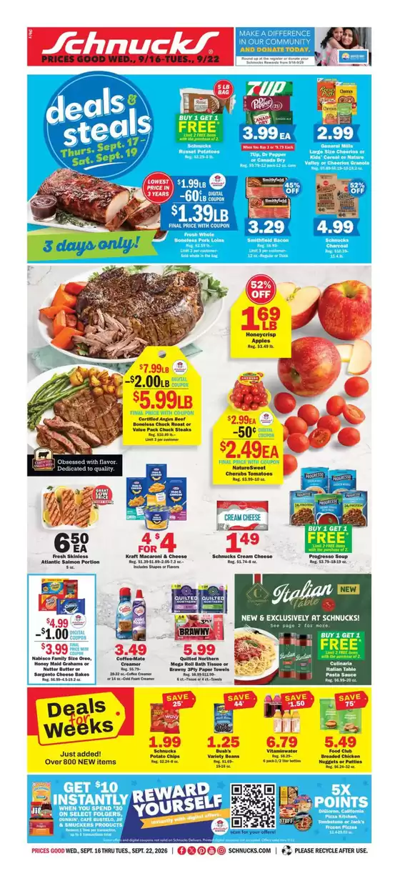 Schnucks catalogue | Great offer for bargain hunters | 2026-09-16T00:00:00.000Z - 2026-09-22T00:00:00.000Z