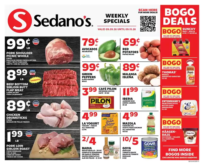 Sedano's catalogue | Sedano's weekly ad | 2026-09-09T00:00:00.000Z - 2026-09-15T00:00:00.000Z