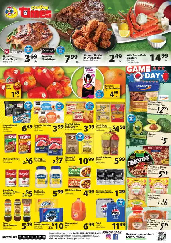 Times Supermarkets catalogue | DONPEN TIMES KUNIA AD - Sep 9, 2026 | 2026-09-09T00:00:00.000Z - 2026-09-15T00:00:00.000Z