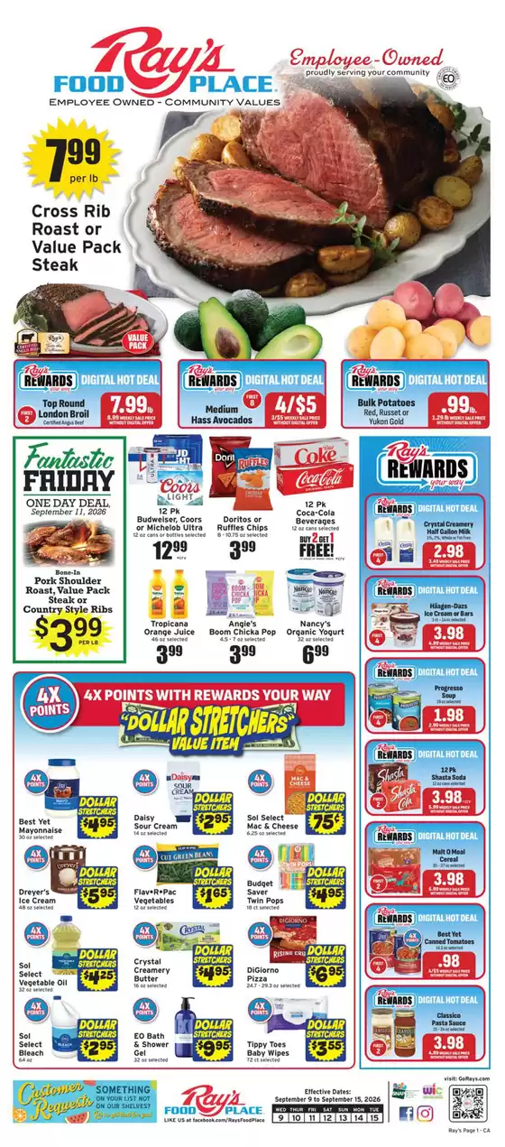 Ray's Food catalogue | Rays Food weekly ad | 2026-09-09T00:00:00.000Z - 2026-09-15T00:00:00.000Z