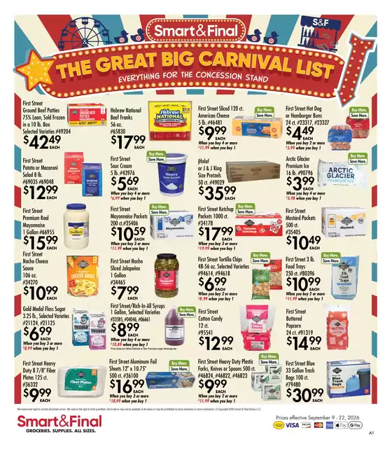 Smart & Final catalogue in Stanton CA | The Great Big Carnival List (09/09/2026 - 09/22/2026) | 2026-09-09T00:00:00.000Z - 2026-09-22T00:00:00.000Z