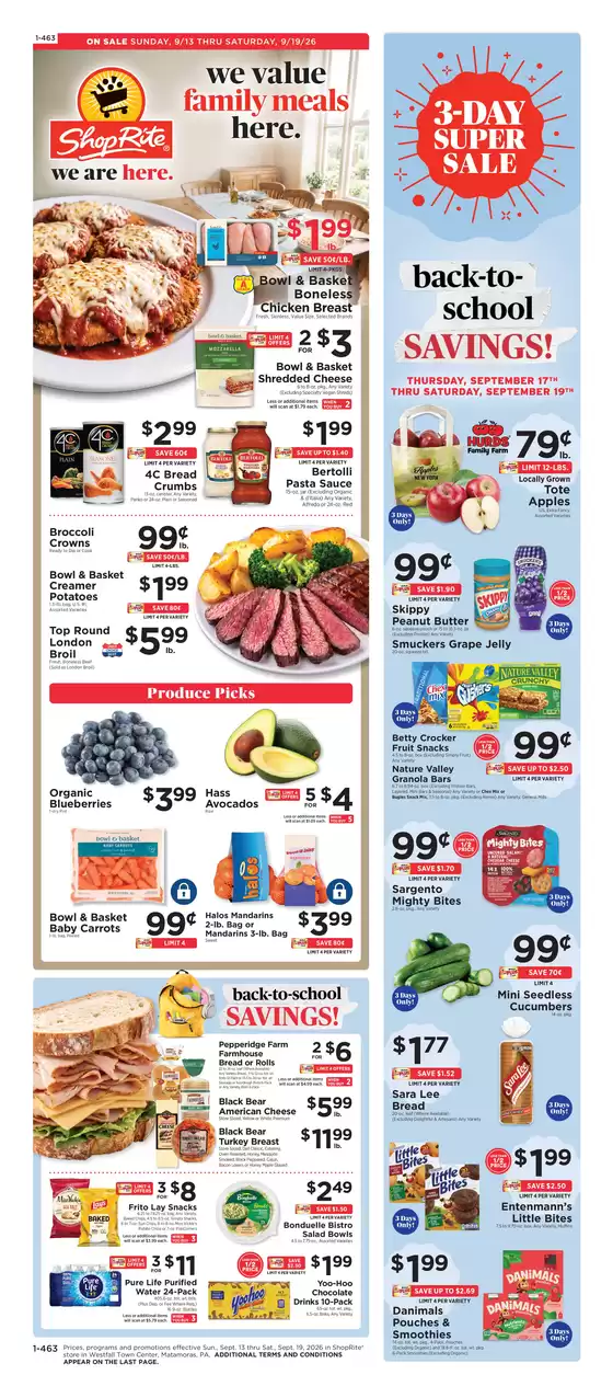 ShopRite catalogue in Wyncote PA | Our best deals for you | 2026-09-10T00:00:00.000Z - 2026-09-19T00:00:00.000Z