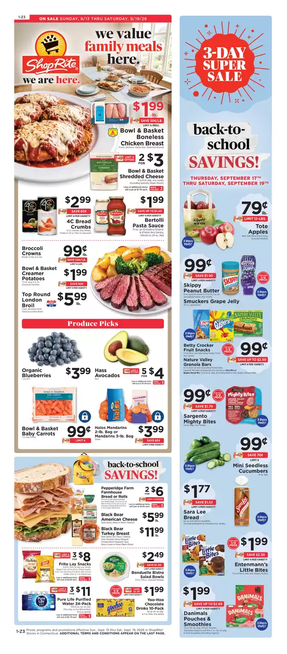 ShopRite catalogue in Wyncote PA | Top deals and discounts | 2026-09-10T00:00:00.000Z - 2026-09-19T00:00:00.000Z