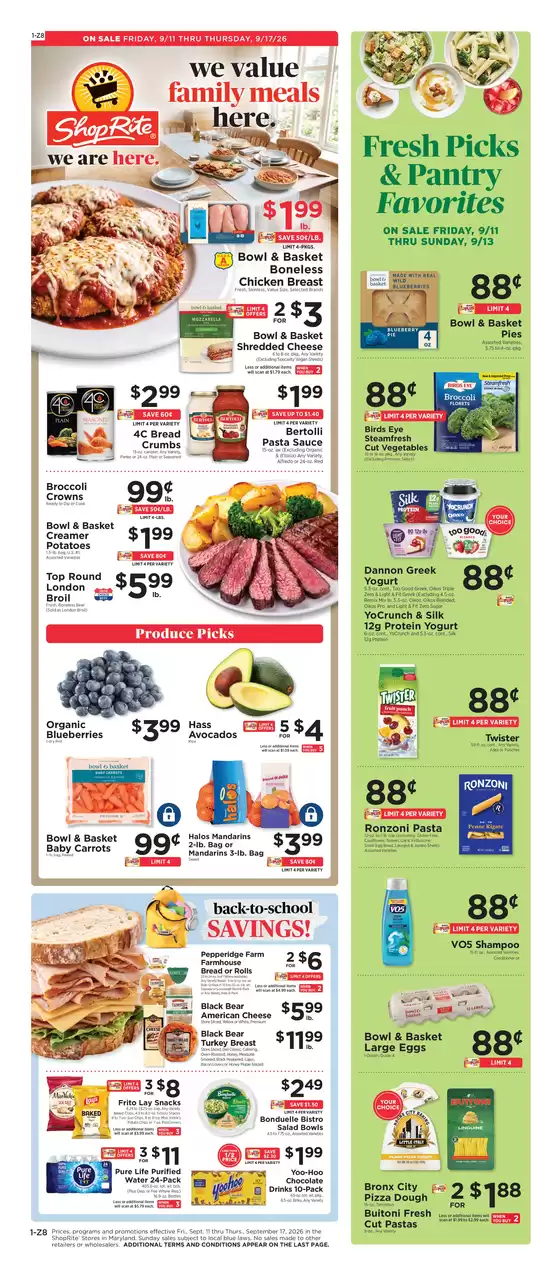 ShopRite catalogue in Wyncote PA | Great offer for bargain hunters | 2026-09-10T00:00:00.000Z - 2026-09-17T00:00:00.000Z