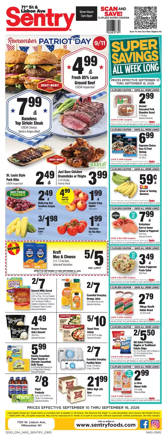 Sentry catalogue in Greenfield WI | Weekly Ad | 2026-09-10T00:00:00.000Z - 2026-09-16T00:00:00.000Z