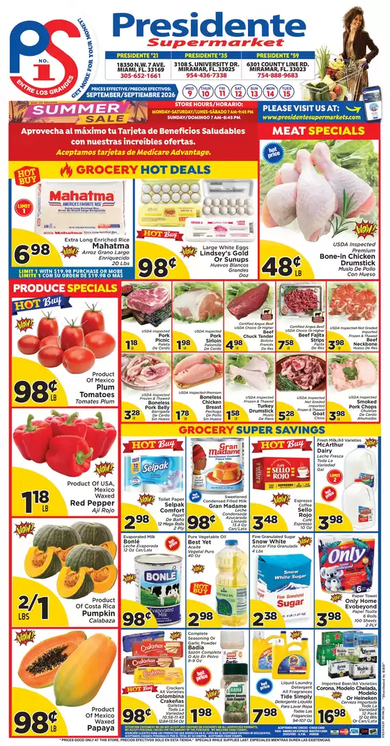 Presidente catalogue in Southwest Ranches FL | Top offers for smart savers | 2026-09-09T00:00:00.000Z - 2026-09-15T00:00:00.000Z