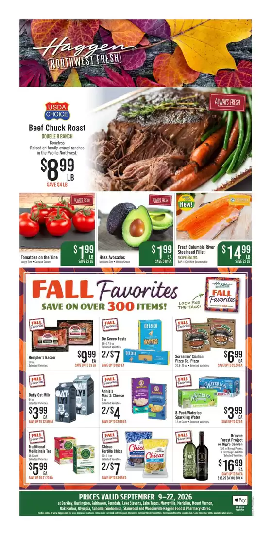 Haggen Food catalogue | Weekly Flyer | 2026-09-09T00:00:00.000Z - 2026-09-22T00:00:00.000Z