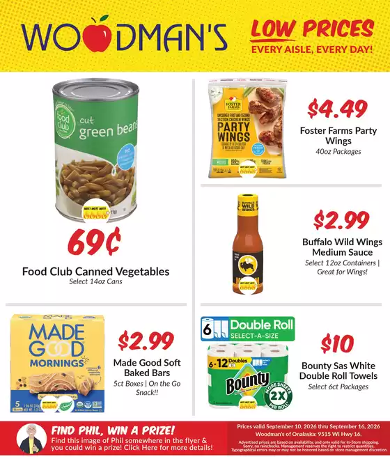 Woodman's catalogue | Top offers for all bargain hunters | 2026-09-10T00:00:00.000Z - 2026-09-16T00:00:00.000Z