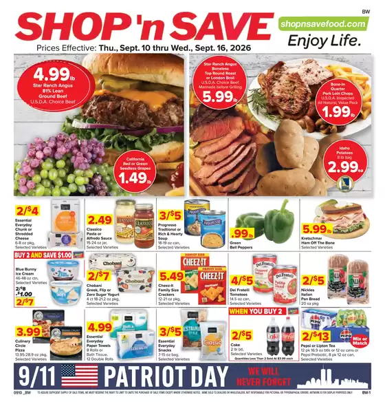 Shop 'n Save catalogue in Delmont PA | Top offers for all bargain hunters | 2026-09-10T00:00:00.000Z - 2026-09-16T00:00:00.000Z