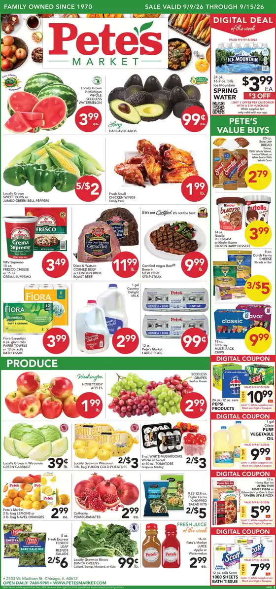 Pete's Fresh Market catalogue | Current deals and offers | 2026-09-09T00:00:00.000Z - 2026-09-15T00:00:00.000Z