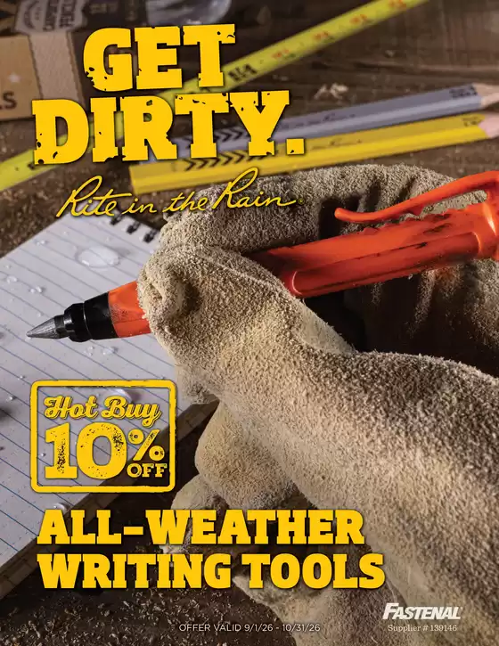 Fastenal catalogue | Fastenal Rite in the Rain Promo | 2026-09-01T00:00:00.000Z - 2026-10-31T00:00:00.000Z
