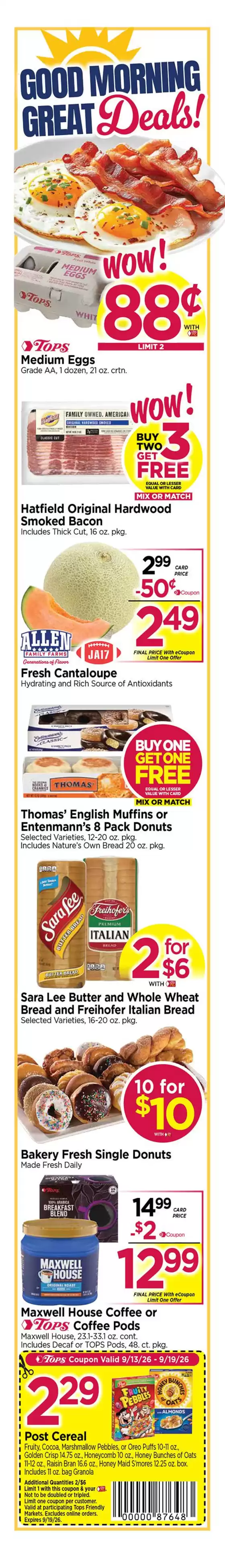 Tops catalogue in Dunkirk NY | Good Morning Great Deals! | 2026-09-13T00:00:00.000Z - 2026-09-19T00:00:00.000Z