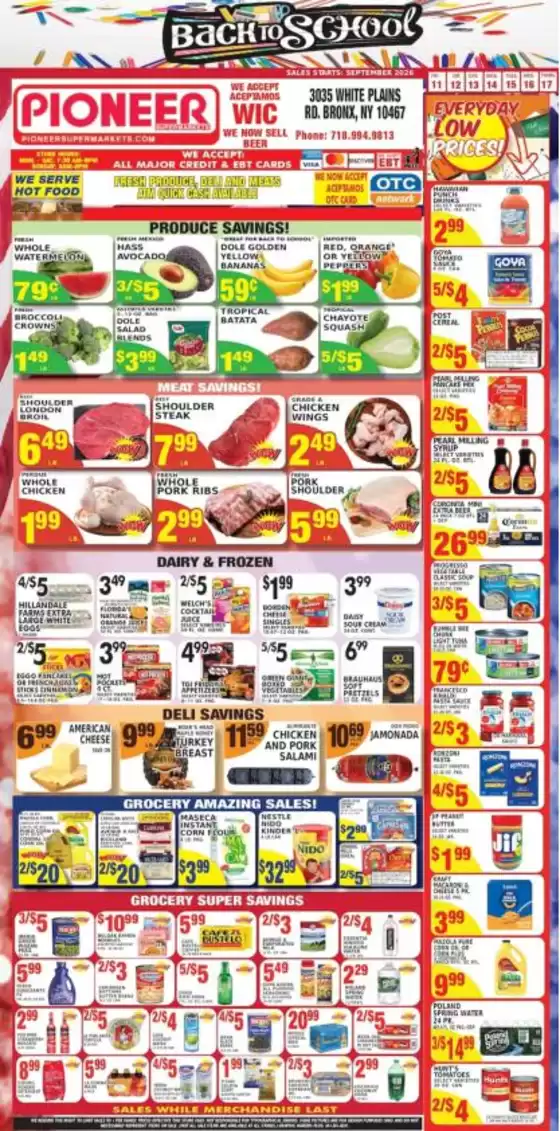 Pioneer Supermarkets catalogue in Hollis NY | Top deals for all customers | 2026-09-13T00:00:00.000Z - 2026-09-19T00:00:00.000Z