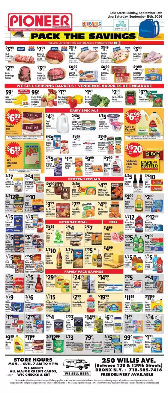 Pioneer Supermarkets catalogue in Hollis NY | Save now with our deals | 2026-09-13T00:00:00.000Z - 2026-09-19T00:00:00.000Z