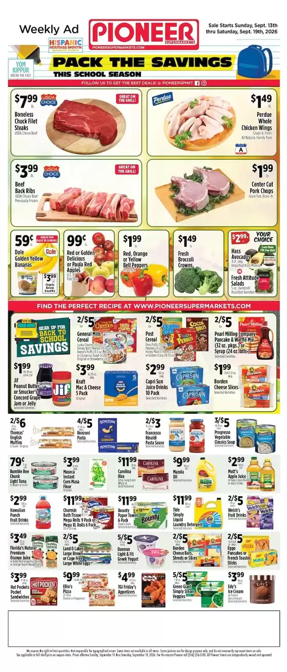 Pioneer Supermarkets catalogue in Hollis NY | Offers for bargain hunters | 2026-09-13T00:00:00.000Z - 2026-09-19T00:00:00.000Z