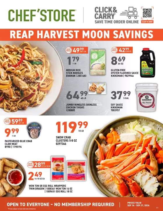 Chef'Store catalogue in Fayetteville NC | Current special promotions | 2026-09-14T00:00:00.000Z - 2026-09-27T00:00:00.000Z