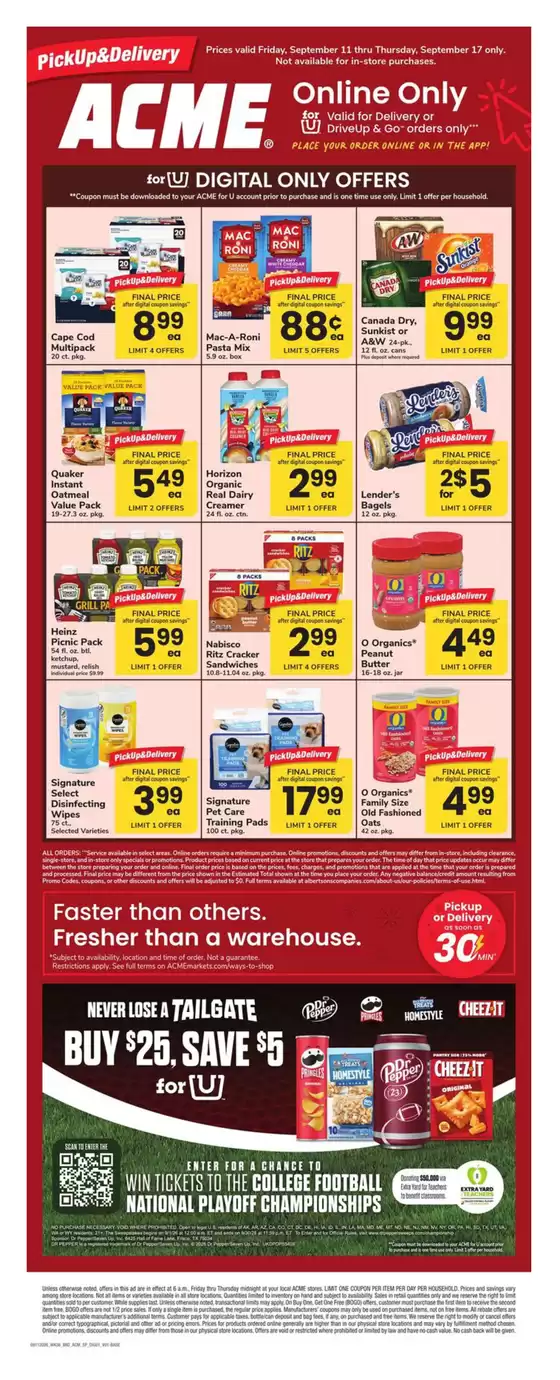 ACME catalogue in Avondale PA | Acme Markets - SP | 2026-09-11T00:00:00.000Z - 2026-09-17T00:00:00.000Z