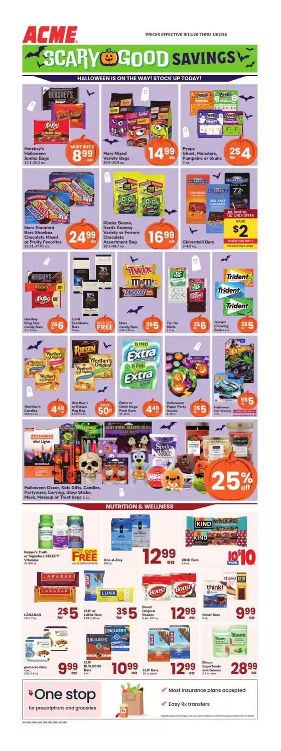 ACME catalogue in Poughkeepsie NY | Acme Markets - GMI | 2026-09-11T00:00:00.000Z - 2026-10-02T00:00:00.000Z