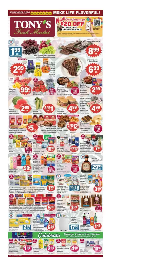 Tony's Fresh Market catalogue in Chicago IL | Weekly Ad | 2026-09-16T00:00:00.000Z - 2026-09-22T00:00:00.000Z