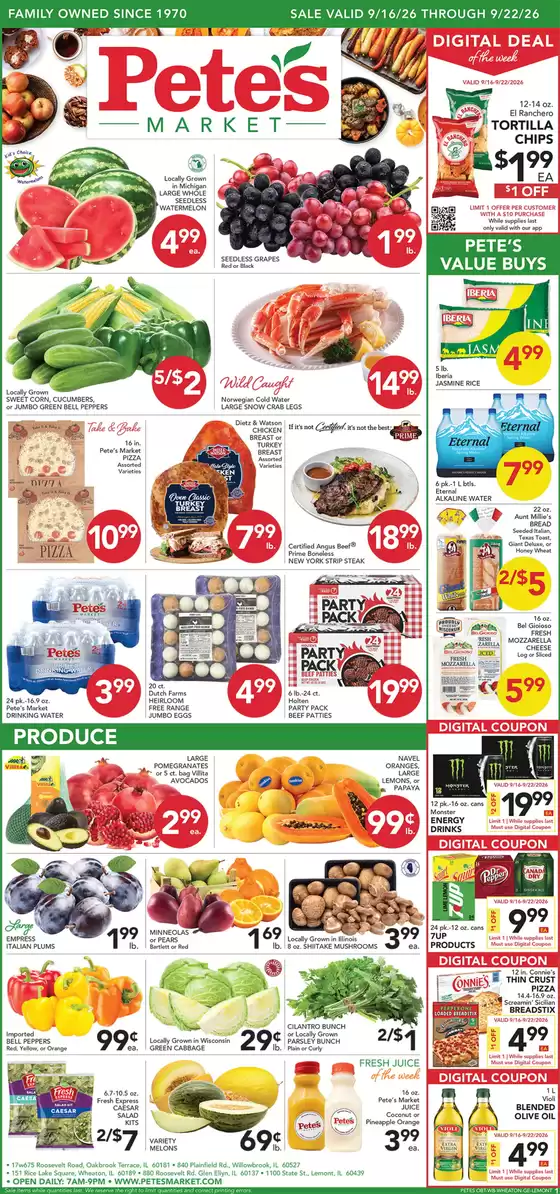 Pete's Fresh Market catalogue in Niles IL | Great offer for bargain hunters | 2026-09-16T00:00:00.000Z - 2026-09-22T00:00:00.000Z