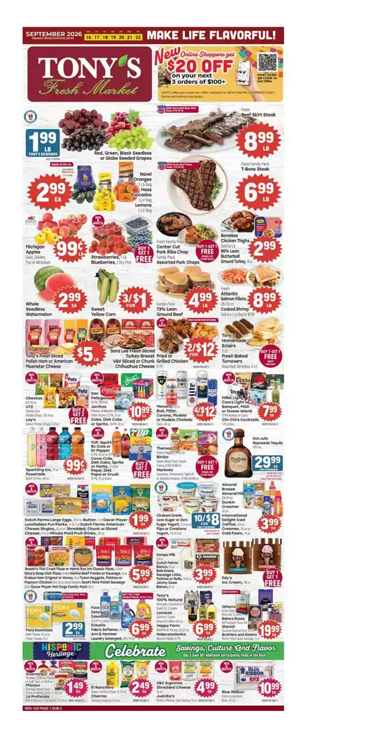 Tony's Fresh Market catalogue | Weekly Ad | 2026-09-16T00:00:00.000Z - 2026-09-22T00:00:00.000Z
