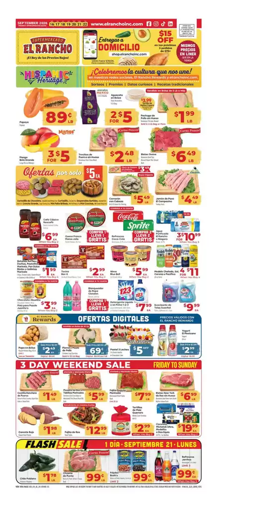 Supermercado El Rancho catalogue | Weekly Ad | 2026-09-16T00:00:00.000Z - 2026-09-22T00:00:00.000Z