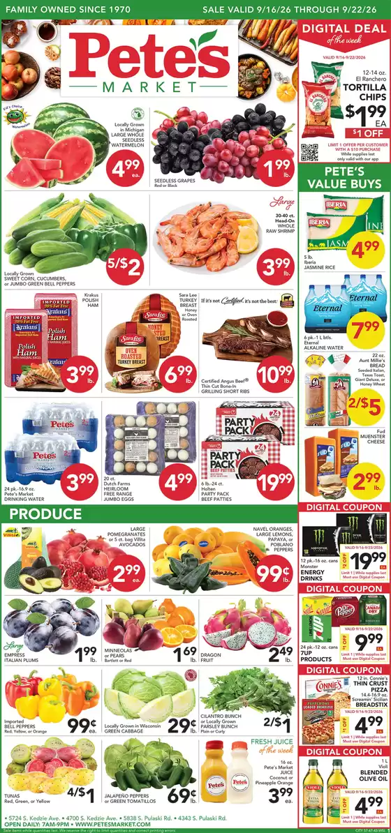 Pete's Fresh Market catalogue | Current bargains and offers | 2026-09-16T00:00:00.000Z - 2026-09-22T00:00:00.000Z