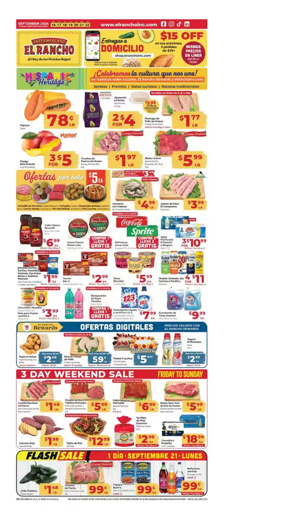 Supermercado El Rancho catalogue in Richmond TX | Weekly Ad | 2026-09-16T00:00:00.000Z - 2026-09-22T00:00:00.000Z