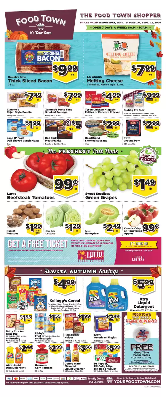 Food Town catalogue | FoodTownAdCircular | 2026-09-16T00:00:00.000Z - 2026-09-30T00:00:00.000Z