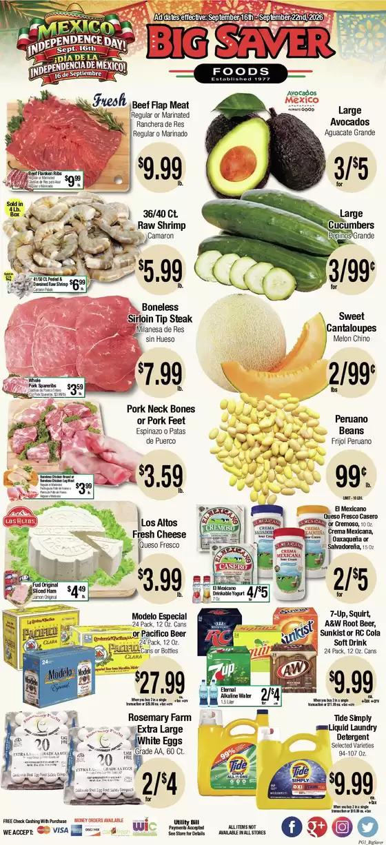 Big Saver Foods catalogue in Corona Del Mar CA | Big Saver Foods Weekly Special | 2026-09-16T00:00:00.000Z - 2026-09-22T00:00:00.000Z