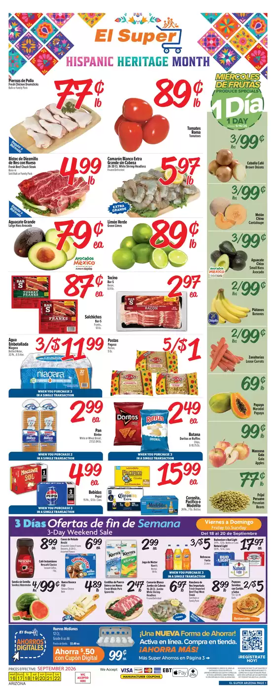 El Super catalogue | Current special promotions | 2026-09-16T00:00:00.000Z - 2026-09-22T00:00:00.000Z