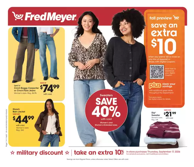 Fred Meyer catalogue | Our best bargains | 2026-09-16T00:00:00.000Z - 2026-09-29T00:00:00.000Z