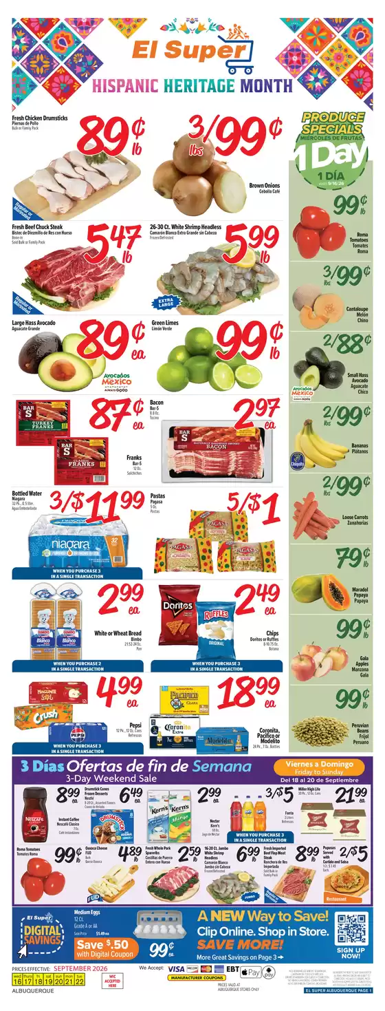 El Super catalogue | Weekly Ad Savings (09/16/26 - 09/22/26) | 2026-09-16T00:00:00.000Z - 2026-09-22T00:00:00.000Z