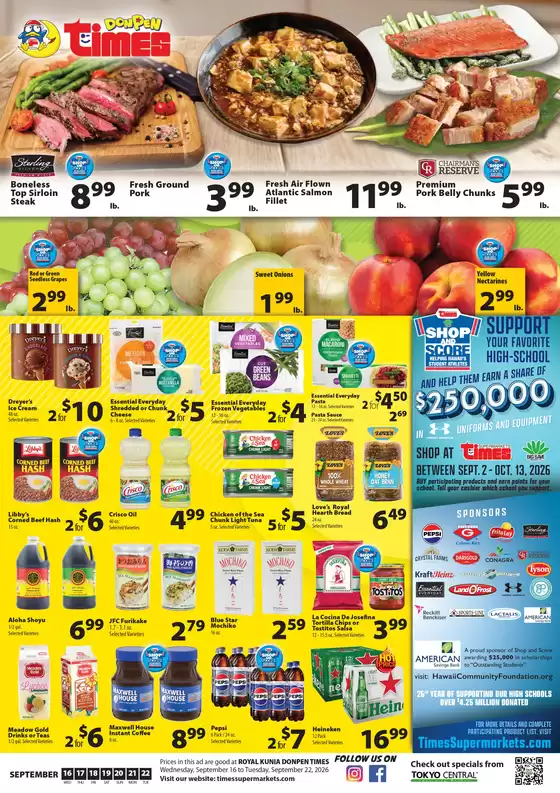 Times Supermarkets catalogue | DONPEN TIMES KUNIA AD - Sep 16, 2026 | 2026-09-16T00:00:00.000Z - 2026-09-22T00:00:00.000Z