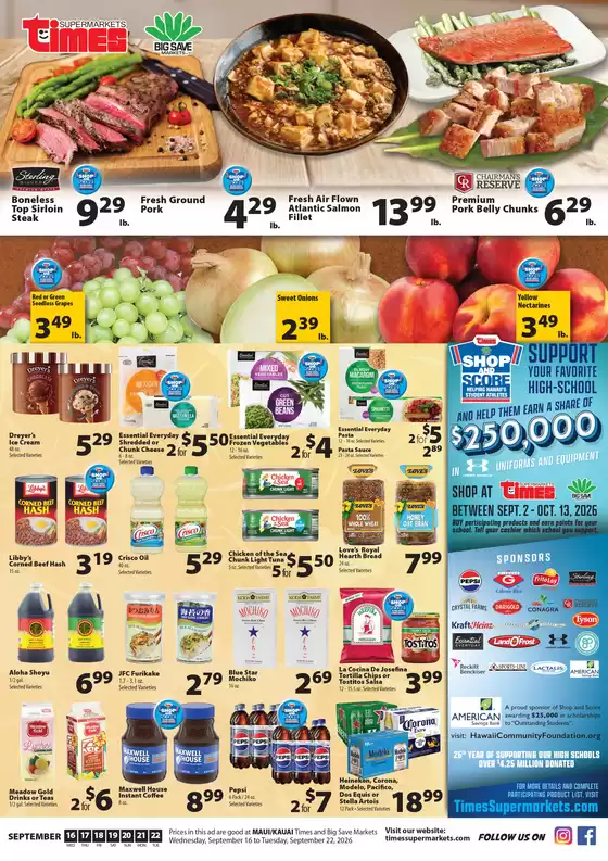 Times Supermarkets catalogue | Maui and Kauai | 2026-09-16T00:00:00.000Z - 2026-09-22T00:00:00.000Z