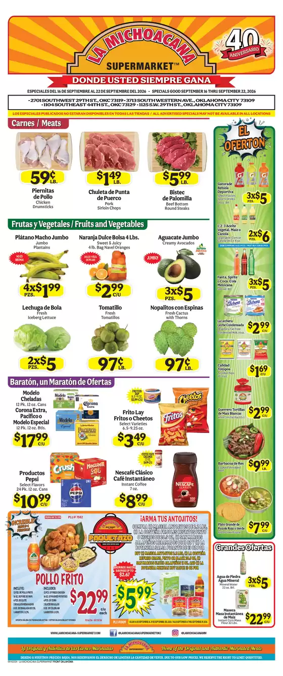 La Michoacana catalogue | Our best bargains | 2026-09-16T00:00:00.000Z - 2026-09-29T00:00:00.000Z