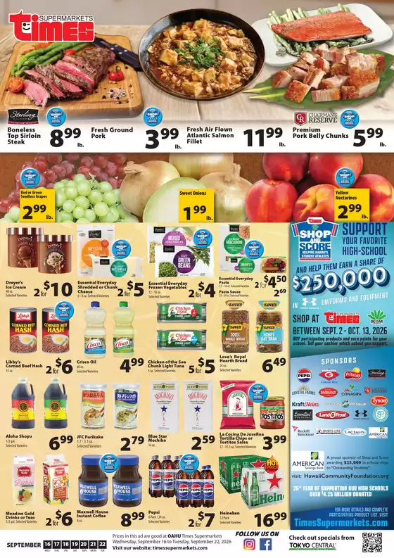 Times Supermarkets catalogue | Oahu | 2026-09-16T00:00:00.000Z - 2026-09-22T00:00:00.000Z