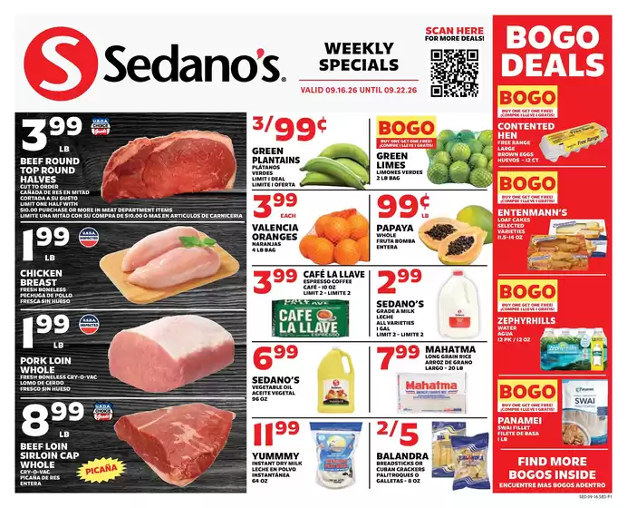 Sedano's catalogue | Sedano's weekly ad | 2026-09-16T00:00:00.000Z - 2026-09-22T00:00:00.000Z